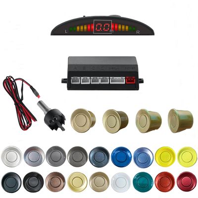 SANDETOUN Parking Sensor Kit Backup Sensor Kit Reverse Sensor for Car 18 Color Options for Probes Adjustable Alarm Volume Professional Sensore de Reversa para Carro Safe Driving AssistantGold