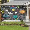 10X10ft Teamwork Photo Backdrop Photography Background, Crime Scene Office Sketch Notes Graffiti Chalkboard Backdrops Photo Booth Prop Decorations Banner Balloons Wall Decor Tablecloth view 4