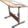 Adjustable Overbed Table with Wheels, Mobile Standing Desk, Steel Frame Laptop Desk, Height Adjustable & Tilting, Overbed Bedside Table for Home Office(80x50cm) view 1