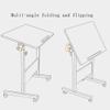 Adjustable Overbed Table with Wheels, Mobile Standing Desk, Steel Frame Laptop Desk, Height Adjustable & Tilting, Overbed Bedside Table for Home Office(80x50cm) view 4