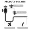 4 Pack Trail Camera Tree Mounts, 360 Rotatable Hunting Cam Brackets with 1/4" x 20 Screw, Durable 5KG Capacity Surveillance Cameras Holder for Outdoor Surveillance and Wildlife Monitoring view 3