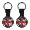 England Shining UK Flag Print Tracker Holder Cover Shockproof Protective Case with Keychain Compatible with Air Tag 2PCS view 1