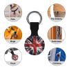 England Shining UK Flag Print Tracker Holder Cover Shockproof Protective Case with Keychain Compatible with Air Tag 2PCS view 3