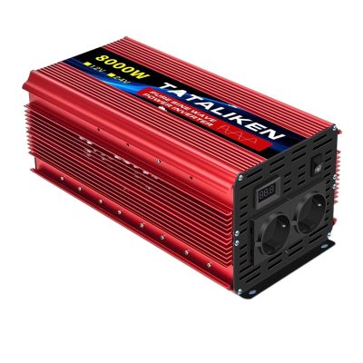HFFFXRCY Inverter Socket Pure Sine WaveAuto Accessories DC 12V/24V to AC 220V Voltage Transfer Converter Charging Adapter LED Display(8000W EU,12V60HZ_Europe)