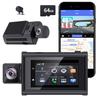 3 inch Touch Screen 4G LTE Dash Cam Dual Cameras for Front and Rear Full HD Car Camera with ADAS Remote Live-View Two-Way Talk GPS Navigator for Car DVR Android 10.0 OS 24/7 Parking Mode view 1