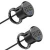 3 inch Desktop Power Grommet USB C,20W Fast Charging Station,Furniture Recessed Power Strip,2 Outlets,3 USB Ports,Flush-Mount for Desktop, Workspace Essential Desk Outlet,2 Pack (Black) view 1