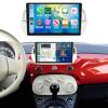 5/6GhzWiFi 8Core 4G+64G Radio for Fiat 500 2007-2015,Snapdragon Chip 5.1Bluetooth Car Stereo,Wireless Carplay/Android Auto,DSP Hi-Res, 9inch IPS Touch Screen,Backup Camera,GPS,FM/RDS,White view 1