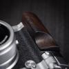 Handmade Wood Hand Grip L Plate Alloy Base for Fu ji Film GFX100RF Camera Holder (Ebony + Silver Base) view 3