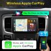 8 Core 4+64G Car Stereo Radio for Dodge RAM Upgrade 1500 2500 3500 2013 2014 2015 2016 2017 2018 with Wireless CarPlay and Android Auto,9 inch Touch Screen Radio Replacement (Only fit Manual AC) view 2