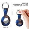 Candlelight Dinner Coastal Balcony Tracker Holder Cover Shockproof Protective Case with Keychain Compatible with Air Tag 2PCS view 2