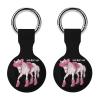 Boot Horse Tracker Holder Cover Shockproof Protective Case with Keychain Compatible with Air Tag 2PCS view 1