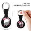 Boot Horse Tracker Holder Cover Shockproof Protective Case with Keychain Compatible with Air Tag 2PCS view 2