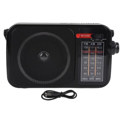 Portable Radio Frequency Modulation AM SW Speaker Storage Card Music Player Rechargeable Radio for Home Camping Outdoor