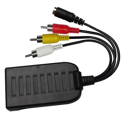 Tofficu Svideo to Composite Video Converter Box to Adapter for Easy Connection to Older Systems Compact and Lightweight Design for Digital Entertainment Presentations and More