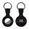 911 Vintage USA Flag Heartbeat EKG Tracker Holder Cover Shockproof Protective Case with Keychain Compatible with Air Tag 1PCS view 1