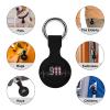 911 Vintage USA Flag Heartbeat EKG Tracker Holder Cover Shockproof Protective Case with Keychain Compatible with Air Tag 1PCS view 3