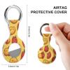 Funny Chicken Nuggets Tracker Holder Cover Shockproof Protective Case with Keychain Compatible with Air Tag 1PCS view 2