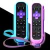 2Pack Cover for Roku Voice Remote Pro (2nd Edition), Case Compatible with Hisense TV Controller, Silicone Sleeve for TCL Smart TV Control Holder Glow in The Dark Purple Blue view 1