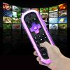 2Pack Cover for Roku Voice Remote Pro (2nd Edition), Case Compatible with Hisense TV Controller, Silicone Sleeve for TCL Smart TV Control Holder Glow in The Dark Purple Blue view 4