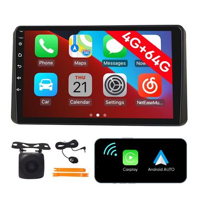 [4G 64G] Android Car Stereo FM Radio Carplay Android Auto 10.1" Touchscreen Headunit Media Player with Backup Camera for Kia Sportage 2021
