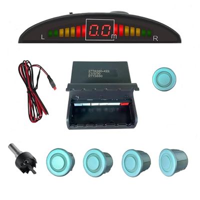 SANDETOUN Parking Sensor Kit Backup Sensor Kit Reverse Sensor for Pickup & Extended Vehicles- Four 5.95m Sensors for Rear Installation, 24V Compatible (Voltage Reducer Sold Separately) Silver