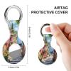 Coastal City Seaside Town Tracker Holder Cover Shockproof Protective Case with Keychain Compatible with Air Tag 2PCS view 2