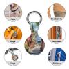 Coastal City Seaside Town Tracker Holder Cover Shockproof Protective Case with Keychain Compatible with Air Tag 2PCS view 3