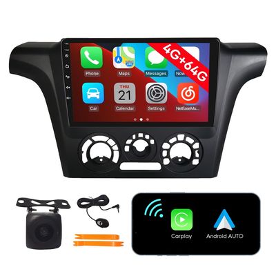 [4G 64G] Android Car Stereo FM Radio Carplay Android Auto 10.1" Touchscreen Headunit Media Player with Backup Camera for Mitsubishi Outlander 2004-2006 RHD