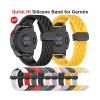 20 22 26mm Quick Fit Silicone Magnetic Band for Garmin Fenix 8 6/6X/6XPro/7/7X/5//5s/5X/5XPlus/3/Forerunner 945(Black,26mm) view 2