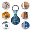 Piratees Ship Moon Ocean Tracker Holder Cover Shockproof Protective Case with Keychain Compatible with Air Tag 1PCS view 3