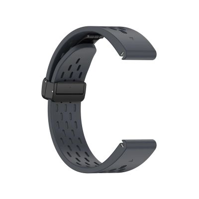 20 22 26mm Quick Fit Silicone Magnetic Band for Garmin Fenix 8 6/6X/6XPro/7/7X/5//5s/5X/5XPlus/3/Forerunner 945(Gray,26mm)
