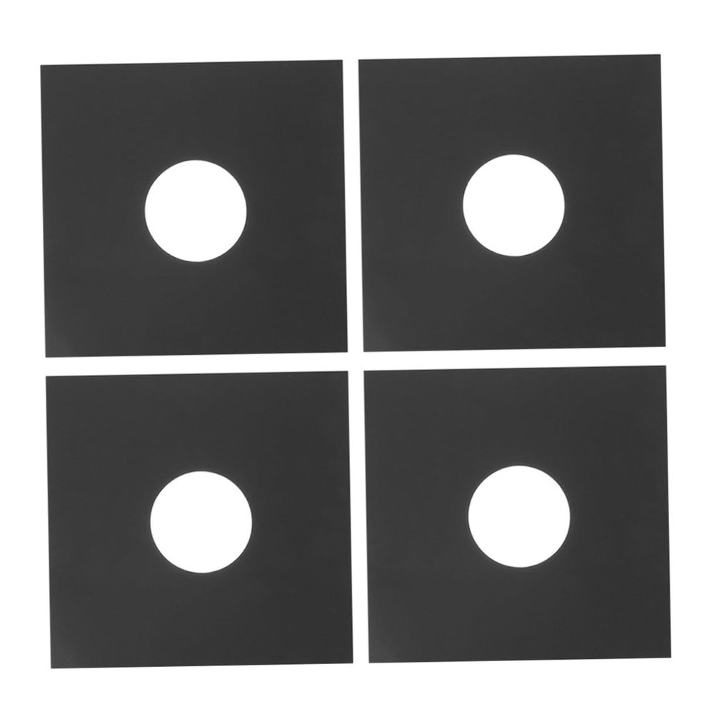 Cabilock 4pcs Vinyl Record Sleeves Outer Protective Covers Record Paper Sleeves for Vinyl Jackets