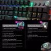 104-Key Hot Swap Mechanical Gaming Keyboard, RGB Backlighting, Aluminum Alloy Base, Blue Switches view 2