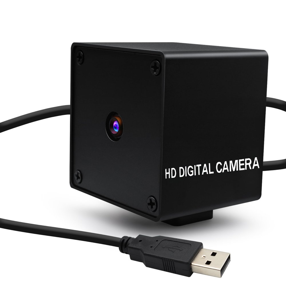 48MP Autofocus USB Camera - 4K UVC Mini Webcam with Metal Case, 8000x6000P 70 Degree No Distortion Lens PC Camera for Linux/Raspberry Pi, Plug & Play for Industrial/Lightburn/Video Conference