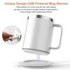 Self Heating Coffee Mug Warmer, 12oz Smart Mug Automatic Shut Off, USB Rechargeable Heated Coffee Mug with Lid for Travel/Office/Home view 2