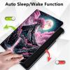 Case for Lenovo Tab P11 Plus 2021 / Tab P11 2020 11-inch,360 Degree Rotating Stand Smart Protective Case for Lenovo Tablet (TB-J616F / J616X / J606F / J606X),Pink Cherry Blossom Moon view 4
