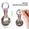 Two Chicken Hen Tracker Holder Cover Shockproof Protective Case with Keychain Compatible with Air Tag 1PCS view 2