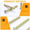 2-10Pcs Hex Socket Flat Head Screws Furniture Bolts M8 M10 Zinc Plating Countersunk Connector Screws for bed Chairs(55mm,M6 10pcs) view 3