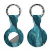 Abstract Teal and Gold Tracker Holder Cover Shockproof Protective Case with Keychain Compatible with Air Tag 1PCS view 1