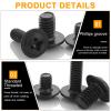 20-100pcs Cross Pan Round Truss Head with Washer Padded Collar Machine Screw M1.4-M6 Carbon Steel PWM Screw(18mm,M2 100pcs) view 3