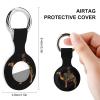 African Girl Sitting On Ca-Mel Tracker Holder Cover Shockproof Protective Case with Keychain Compatible with Air Tag 1PCS view 2
