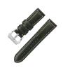 HMFang 20mm 22mm 24mm 26mm Matte Genuine Leather Watch Strap Oil Wax Cowhide Watch Band Retro Crazy Horse Wristband(ZG Green,24mm) view 1