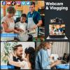 8K Video Camera 64MP Camcorder YouTube Vlogging Cameras 18X Digital Zoom Webcam IR Night Vision WiFi 3.0Touch Screen Camcorders with Stabilizer, Mic, 64G SD Card, Remote Control and 2 Batteries view 4