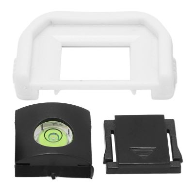Haofy Camera Accessory Viewfinder Eye Cup with Cold Shoe Cover for 760d 650d 500d (White)