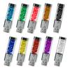 100-Pack Custom Logo USB Flash Drives - Crystal USB 2.0 Memory Sticks 128MB-128GB, Waterproof Bulk Promotional Gifts with LED Light for Businesses & Events (32G,Without Box) view 1