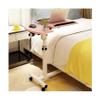 Adjustable Overbed Table with Lifting Steel Frame, Rolling Mobile Laptop Desk, Folding Bedside Table with Lockable Wheels, Height Adjustable 66.5-96.5cm(64 * 40 * 66.5 96.5cm) view 1