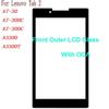 for Lenovo Tab 2 tab2 A7-30 A7-30HC A7-30DC A3300 A3300T Touch Screen Panel Tablet Front Outer LCD Glass Lens with OCA view 2