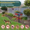 Qualirey 4 Pcs Solar Outdoor Alarm Motion Sensor 129dB Security Siren Ultrasonic Detector Strobe Light, 4 Modes Animal Deterrent Waterproof Alarm for Home, Farm (Red) view 4