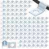 100 Pcs Outdoor Cable Clips, 1/4 Inch Cord Clips Stainless Steel Conduit Clamp Zinc Plated Wire Clamps Agricultural Fence Clamps Wall Cables Clip for Wire Installation, Tube Management, Cable Fastener view 1