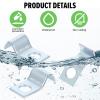 100 Pcs Outdoor Cable Clips, 1/4 Inch Cord Clips Stainless Steel Conduit Clamp Zinc Plated Wire Clamps Agricultural Fence Clamps Wall Cables Clip for Wire Installation, Tube Management, Cable Fastener view 2